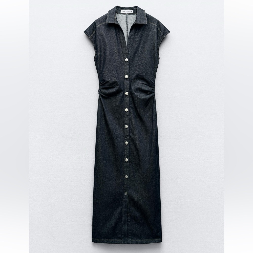 Zara Denim Midi Dress